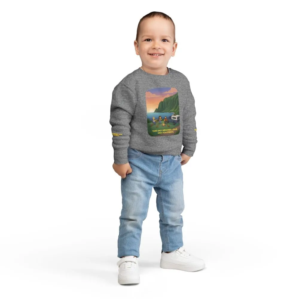 Toddler Sweatshirt - "Take Only Memories-Leave Only Footprints" (Design Sitcom-Line)