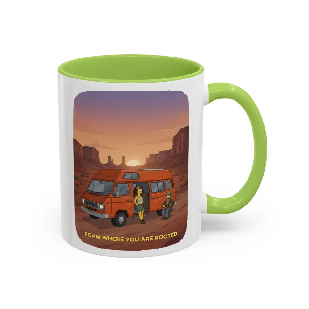 2088083479281568283_2048.jpeg Accent Coffee Mug (11, 15oz) — "Roam Where You Are Rooted" Design Sitcom-Line