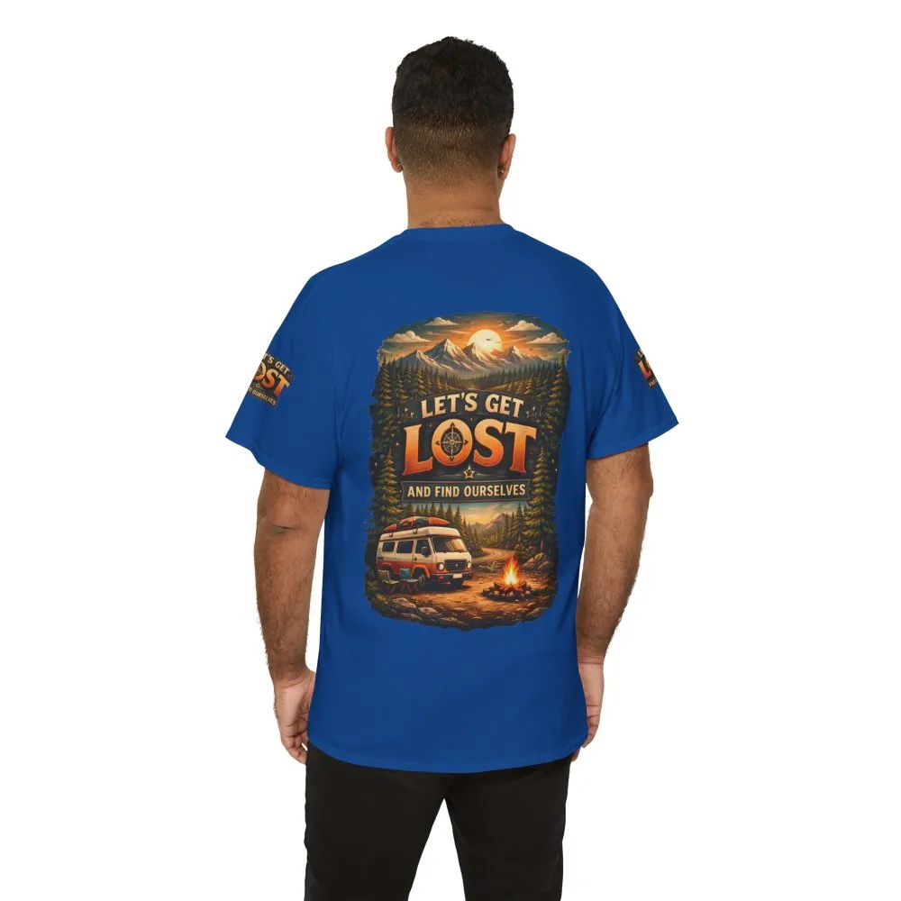 Unisex Heavy Cotton Tee — "Let´s Get Lost And Found Ourselfs" Design Scenic-Line