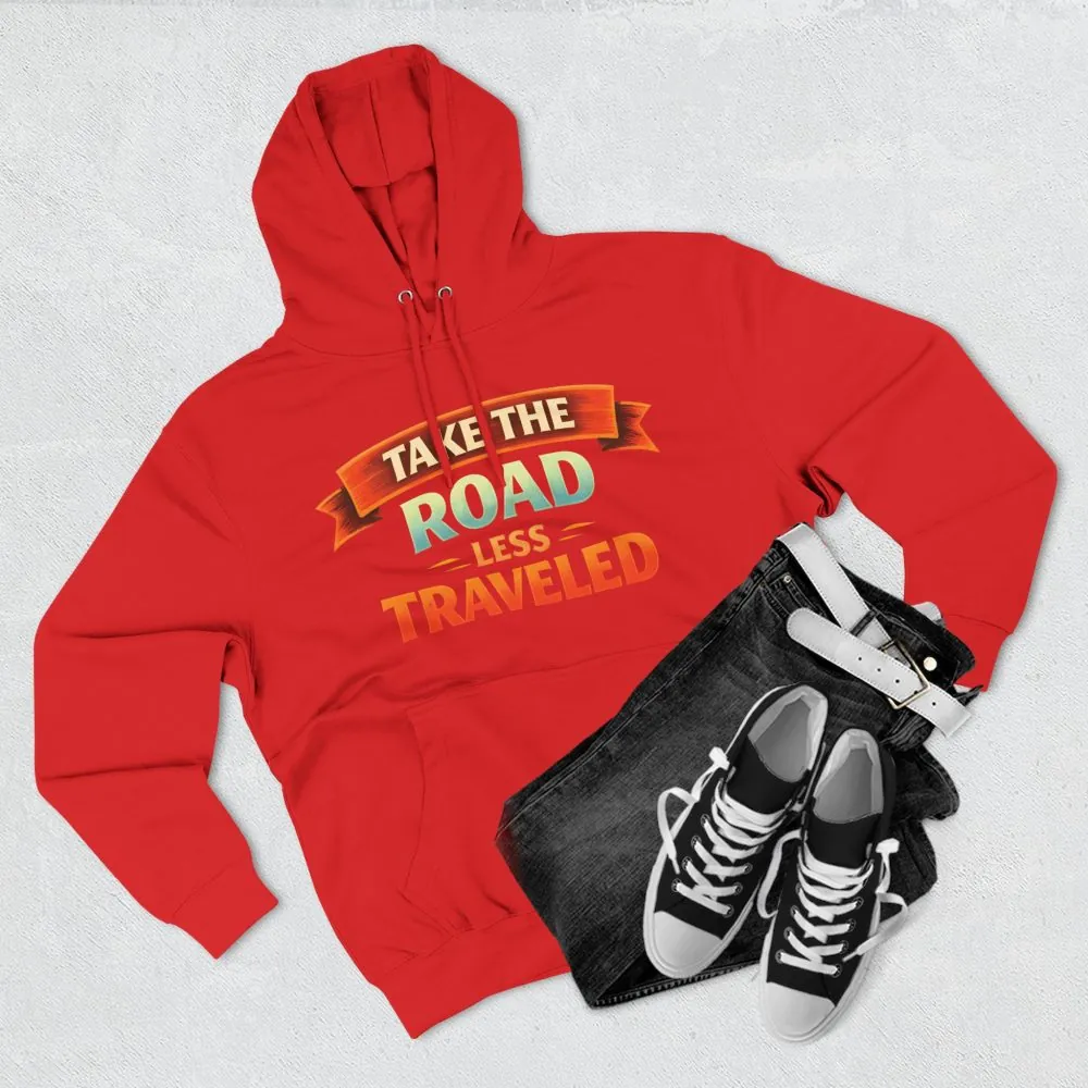 2114213169836177962_2048.jpeg Three-Panel Fleece Hoodie - "Take The Road Less Traveled" Design Scenic-Line