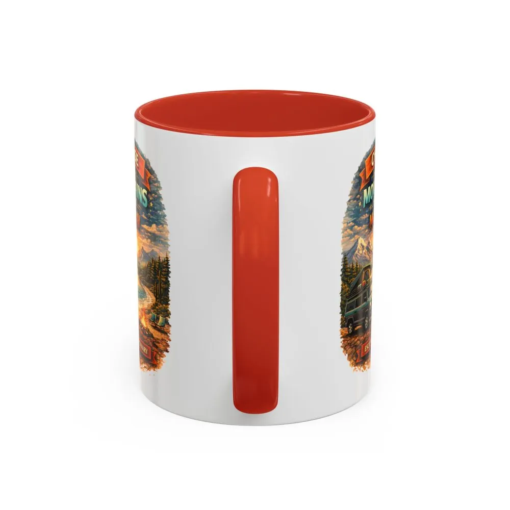 Accent Coffee Mug (11, 15oz) — "Choose The Mountens" Design Scenic-Line