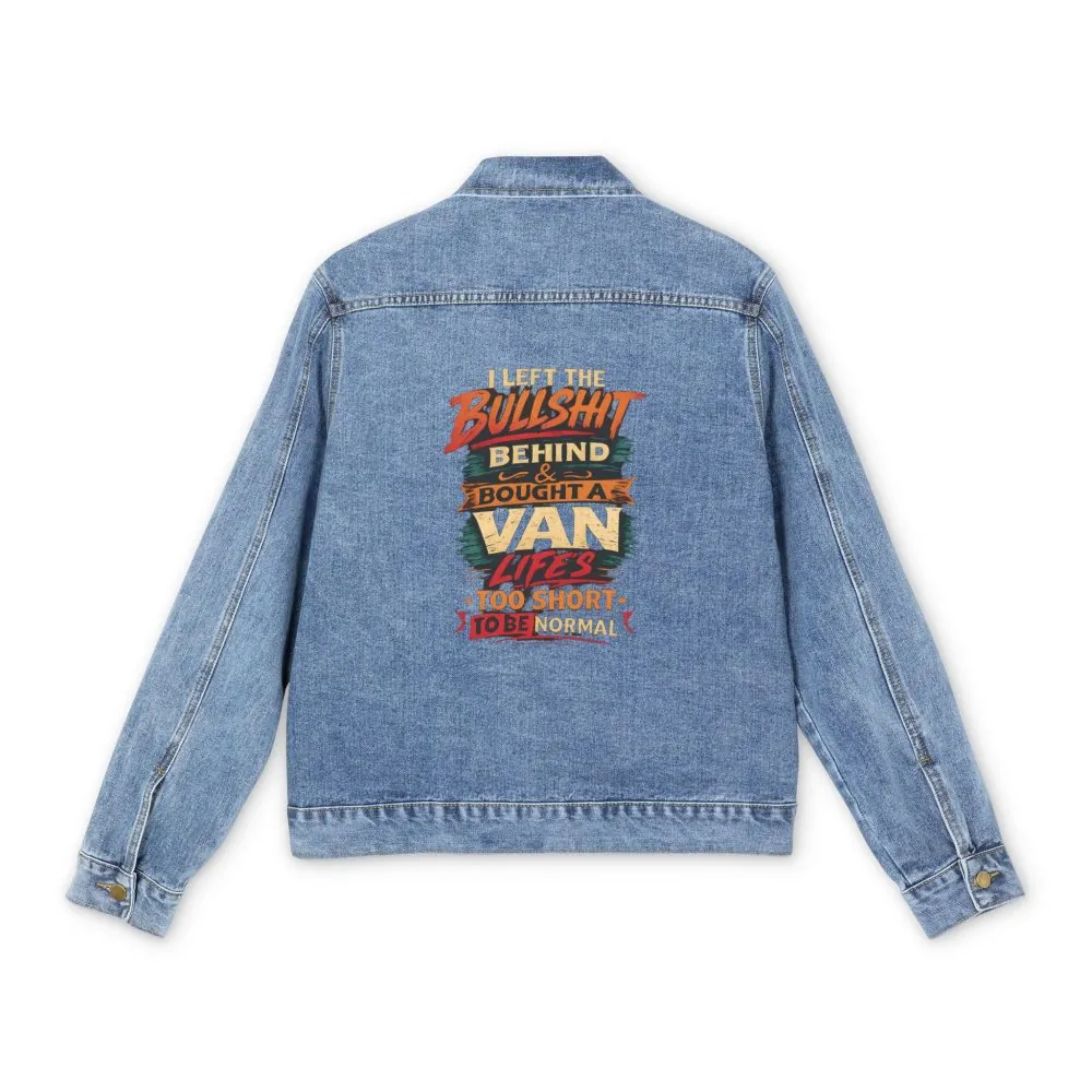 Men's Denim Jacket — "I Left The Bullshit" Design F**K-Line