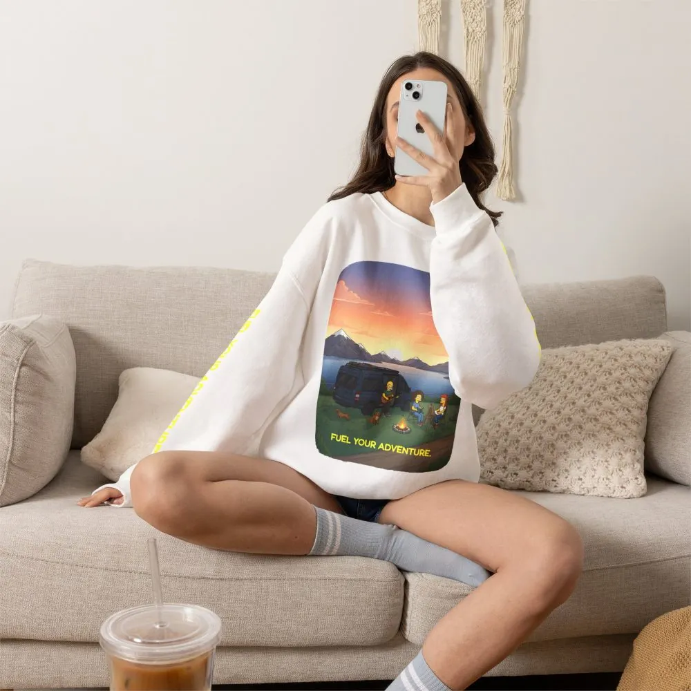 Unisex Heavy Blend™ Crewneck Sweatshirt — "Fuel Your Adventure" Design Sitcom-Line