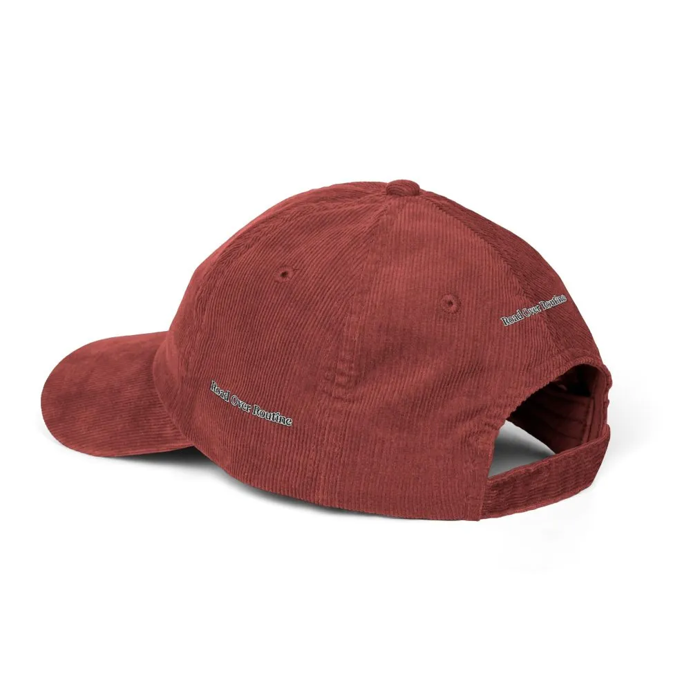 2182361712943606079_2048.jpeg Vintage Corduroy Cap (Embroidery) — "Road over Routine" Embroidered Hat