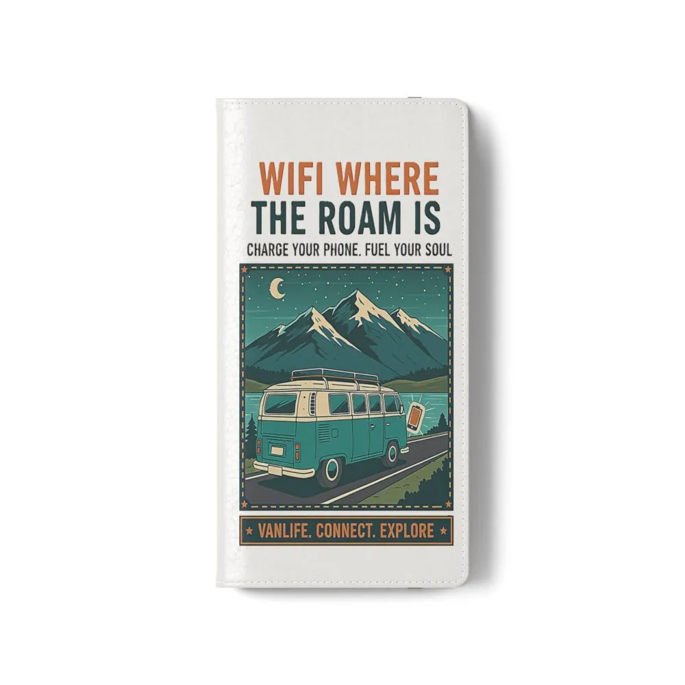 2194623068825830784_2048.jpeg Flip Phone Case — “WiFi Where the Roam Is” Vanlife Wallet Case