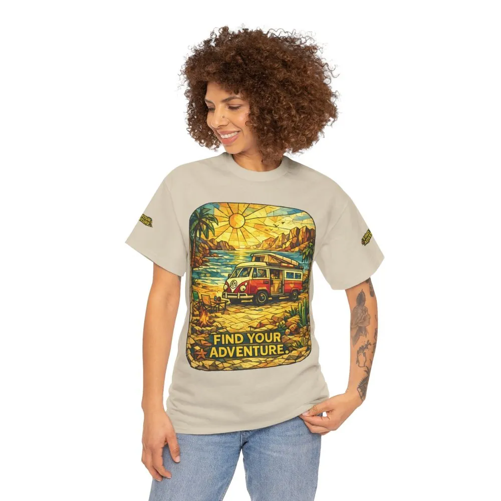2197693913062272922_2048.jpeg Unisex Heavy Cotton Tee — "Find Your Adventure" Design Cubic-Line