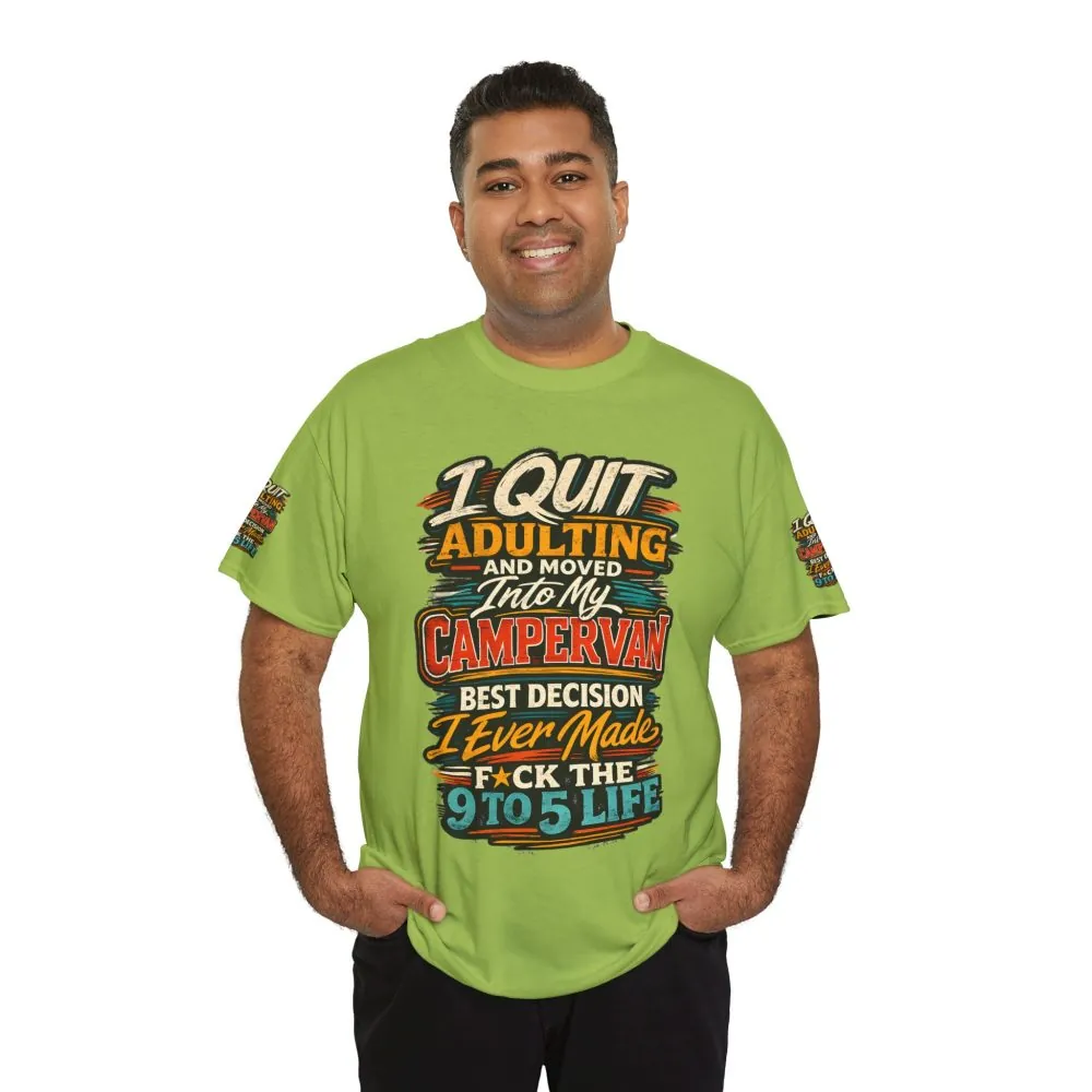 Unisex Heavy Cotton Tee — "I Quit Adulting" Design F**K-Line