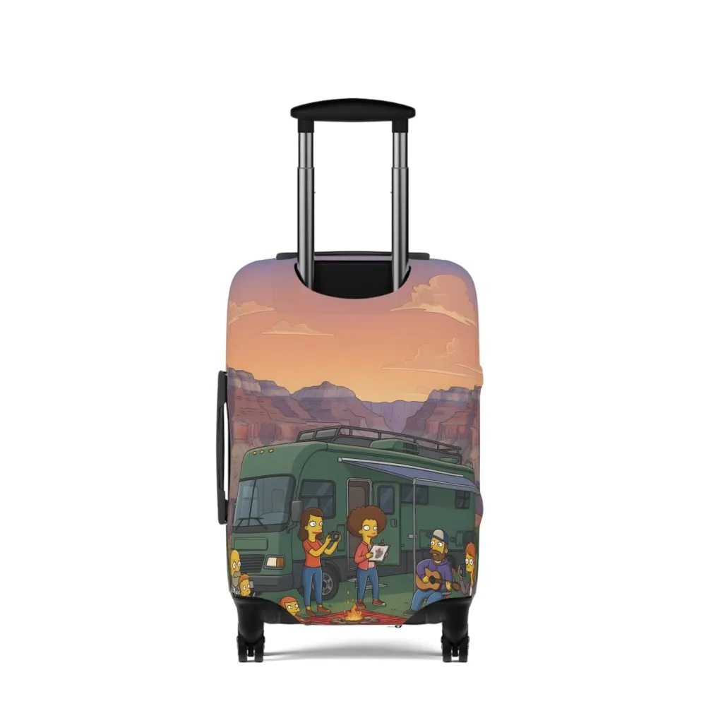 2203614387892393974_2048.jpeg Luggage Cover — Adventure Camper Sketch Travel Suitcase(Design Sitcom-Line)