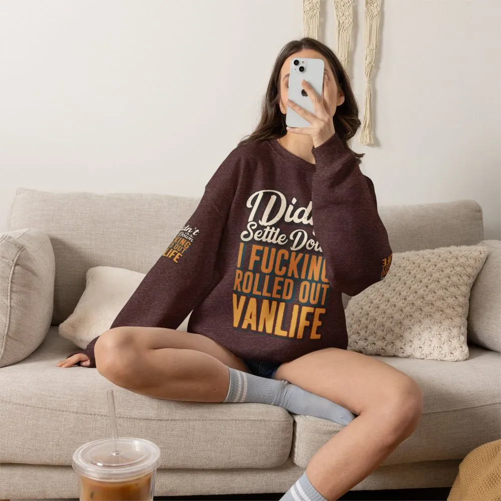 Unisex Heavy Blend™ Crewneck Sweatshirt — "Dind´t Settle Down" Design F**K-Line