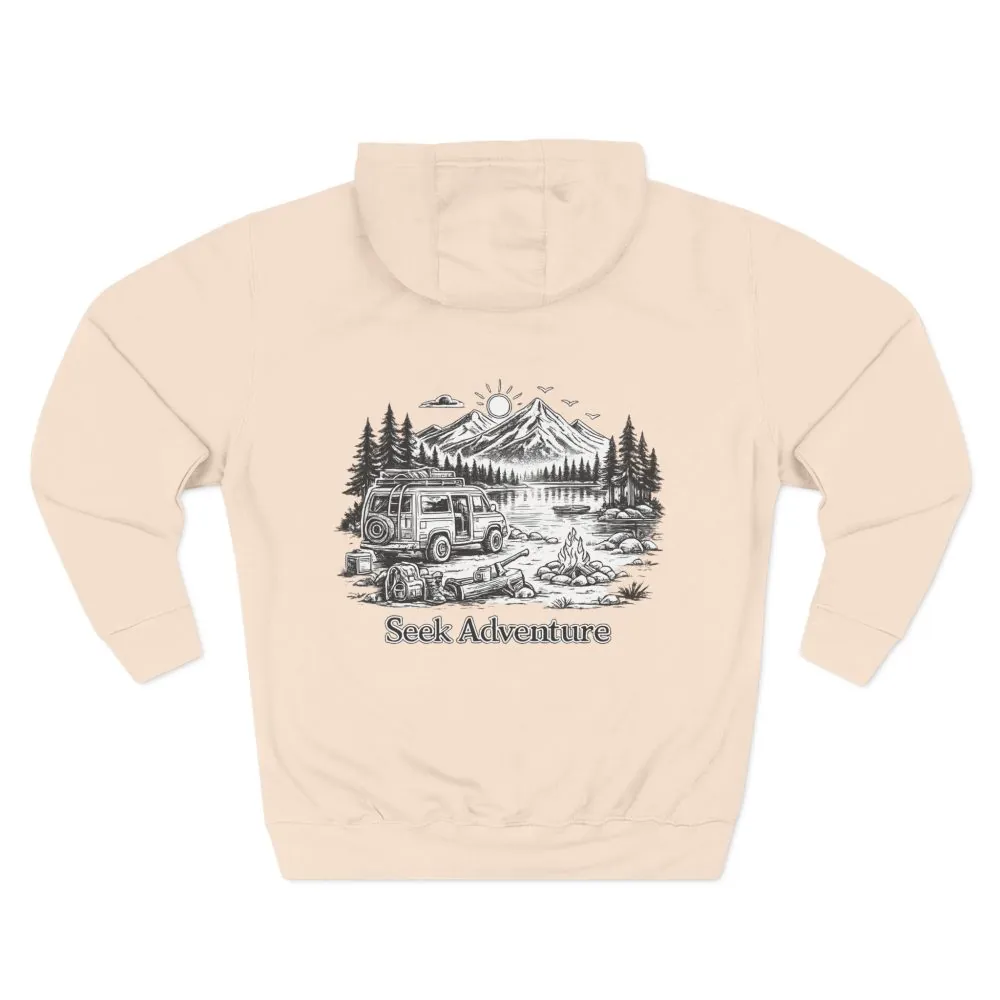 2211378706706222646_2048.jpeg Three-Panel Fleece Hoodie - "Seek Adventure" Design Minimal-Line