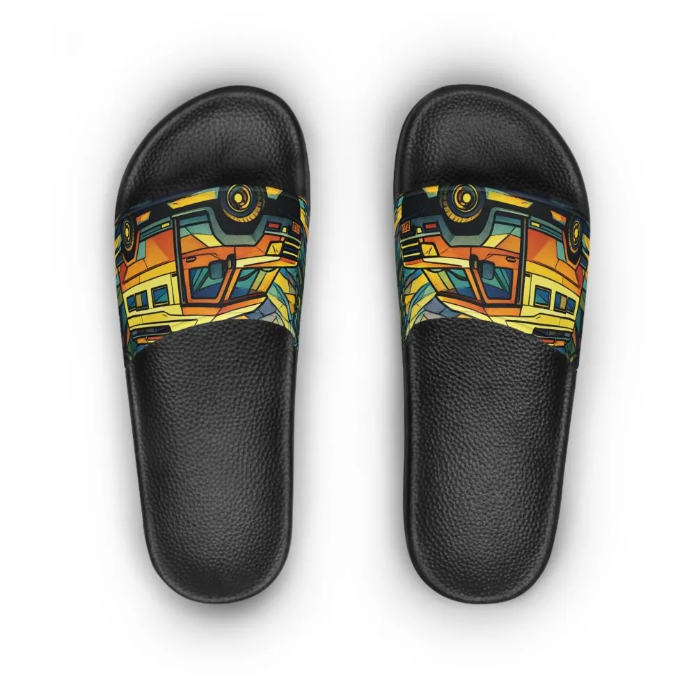 2218185540050724596_2048.jpeg Women's Slide Sandals - Vintage Camper Slides (Cubic-Line)