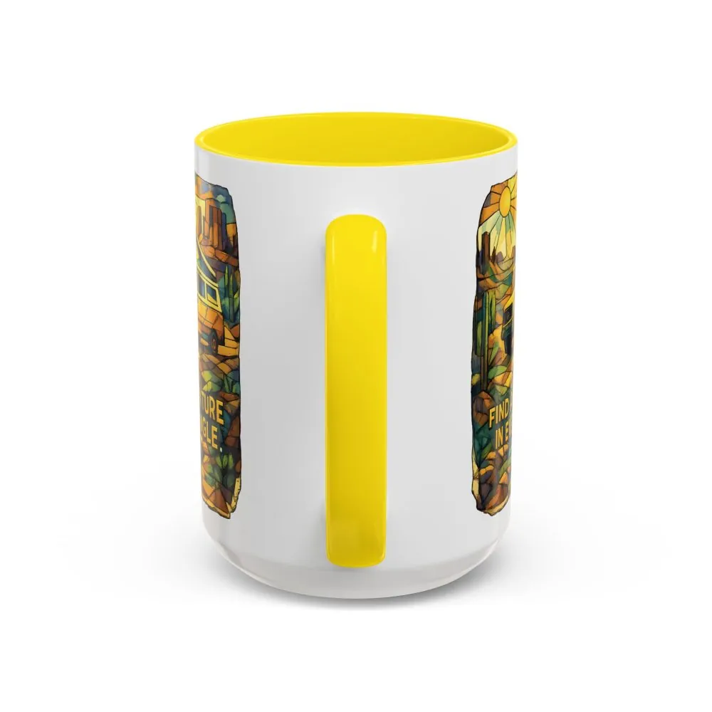 2239788197074867569_2048.jpeg Accent Coffee Mug (11, 15oz) — "Find Adventure In Every Corner" Design Cubic-Line