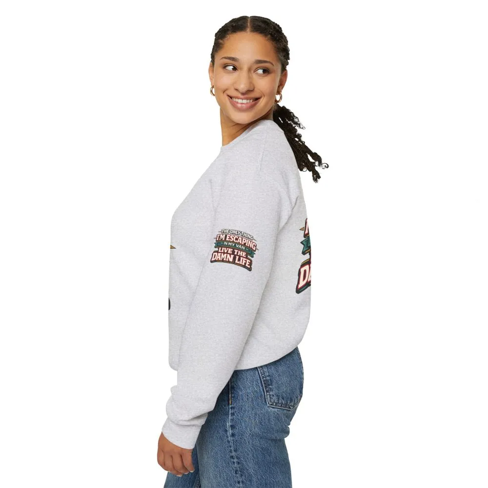 2264952881142443595_2048.jpeg Unisex Heavy Blend™ Crewneck Sweatshirt — "The Only Thing I´m Escaping" Design F**K-Line