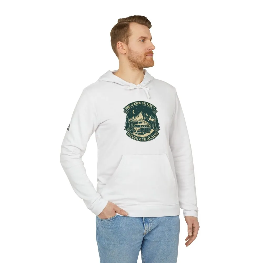 2268677245142369112_2048.jpeg Hoodie(Adidas) — "Home Is Where You Park It-Adventure is the destination" Outdoor Travel Pullover (Front + Back Printed)