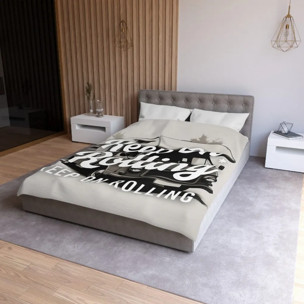 Duvet Cover — "Keep On Rolling" Retro Motorhome Bedding