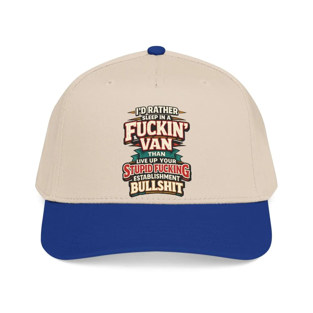 Baseball Cap - "I´d Rather Sleep in A Fucking Van" Design F**K-Line