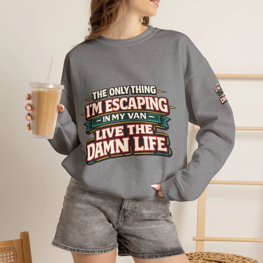 233537322077065540_2048.jpeg Unisex Heavy Blend™ Crewneck Sweatshirt — "The Only Thing I´m Escaping" Design F**K-Line
