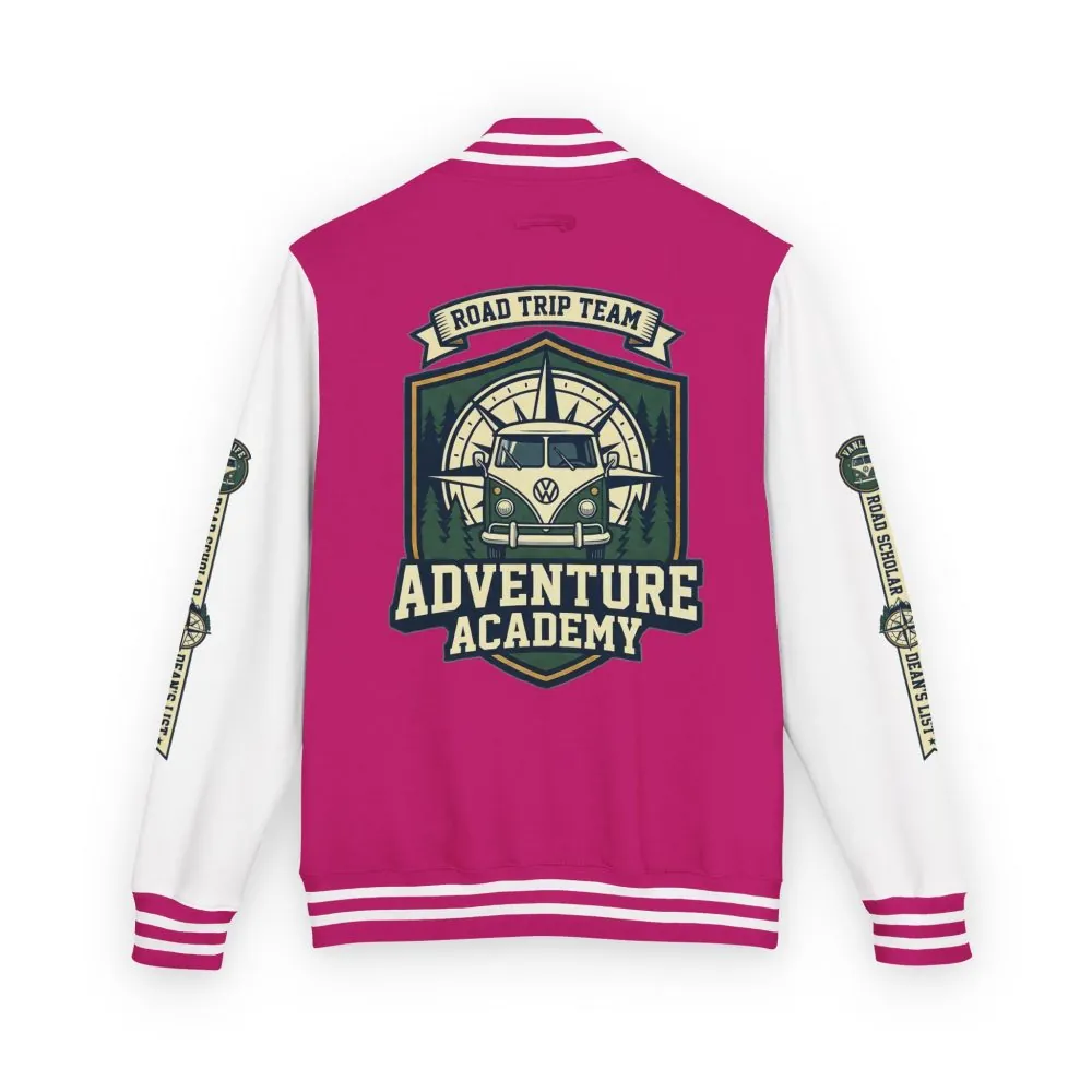 2346530691764715036_2048.jpeg Unisex Heavyweight Letterman Jacket (Awdis) —"Adventure Academy" Road Trip Team Varsity Jacket