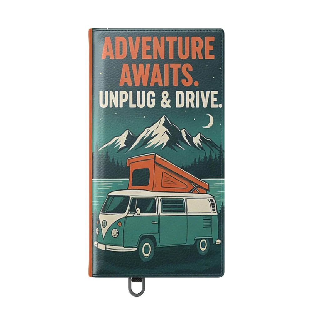 Flip Phone Case — "Adventure Awaits, Fuel Your Journey, Not the WiFi" Wallet Cover