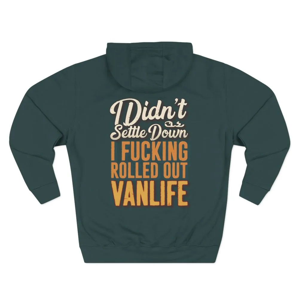 Three-Panel Fleece Hoodie - "Dind´t Settle Down" Design F**K-Line