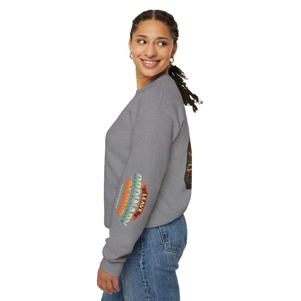 Unisex Heavy Blend™ Crewneck Sweatshirt — "Leave Ordinary Behind" Design Scenic-Line