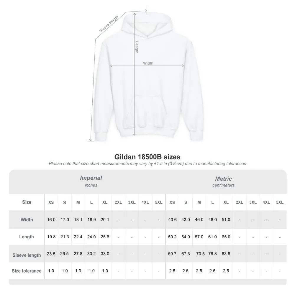 Youth Hoodie(Gildan) – "Chasing Sunsets And Dusty Trails" (Design Sitcom-Line)