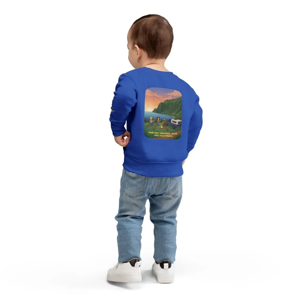Toddler Sweatshirt - "Take Only Memories-Leave Only Footprints" (Design Sitcom-Line)