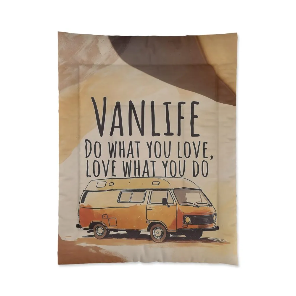 Comforter - "Do What You Love, Love What You Do" Vintage Camper Bedding