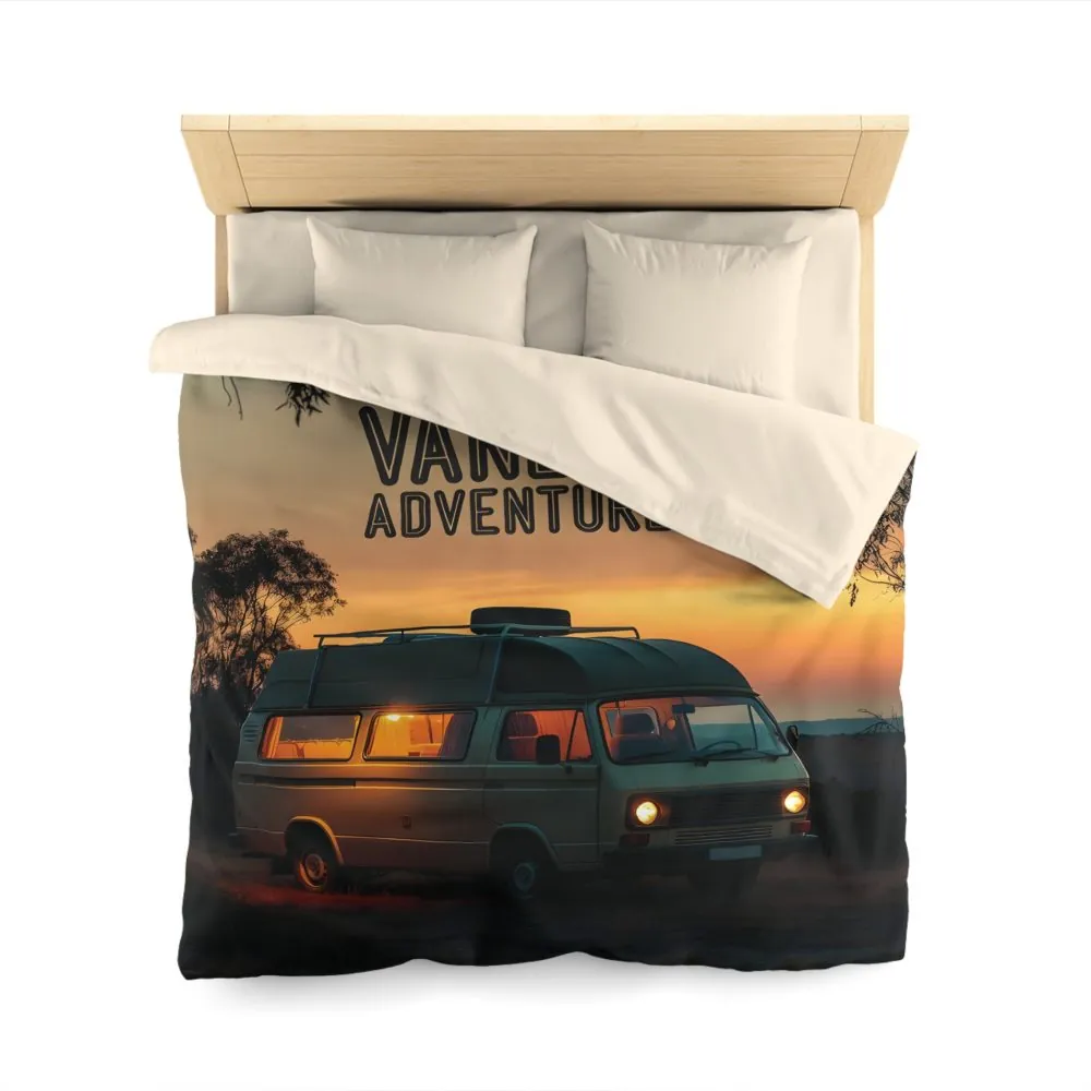 2405449374499020003_2048.jpeg Duvet Cover — 'Vanlife Adventures' Sunset Camper Bedding