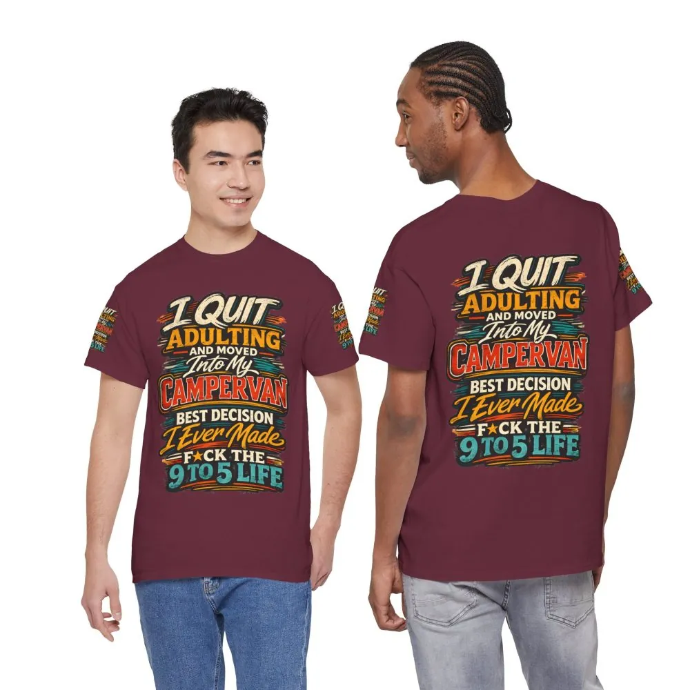 Unisex Heavy Cotton Tee — "I Quit Adulting" Design F**K-Line