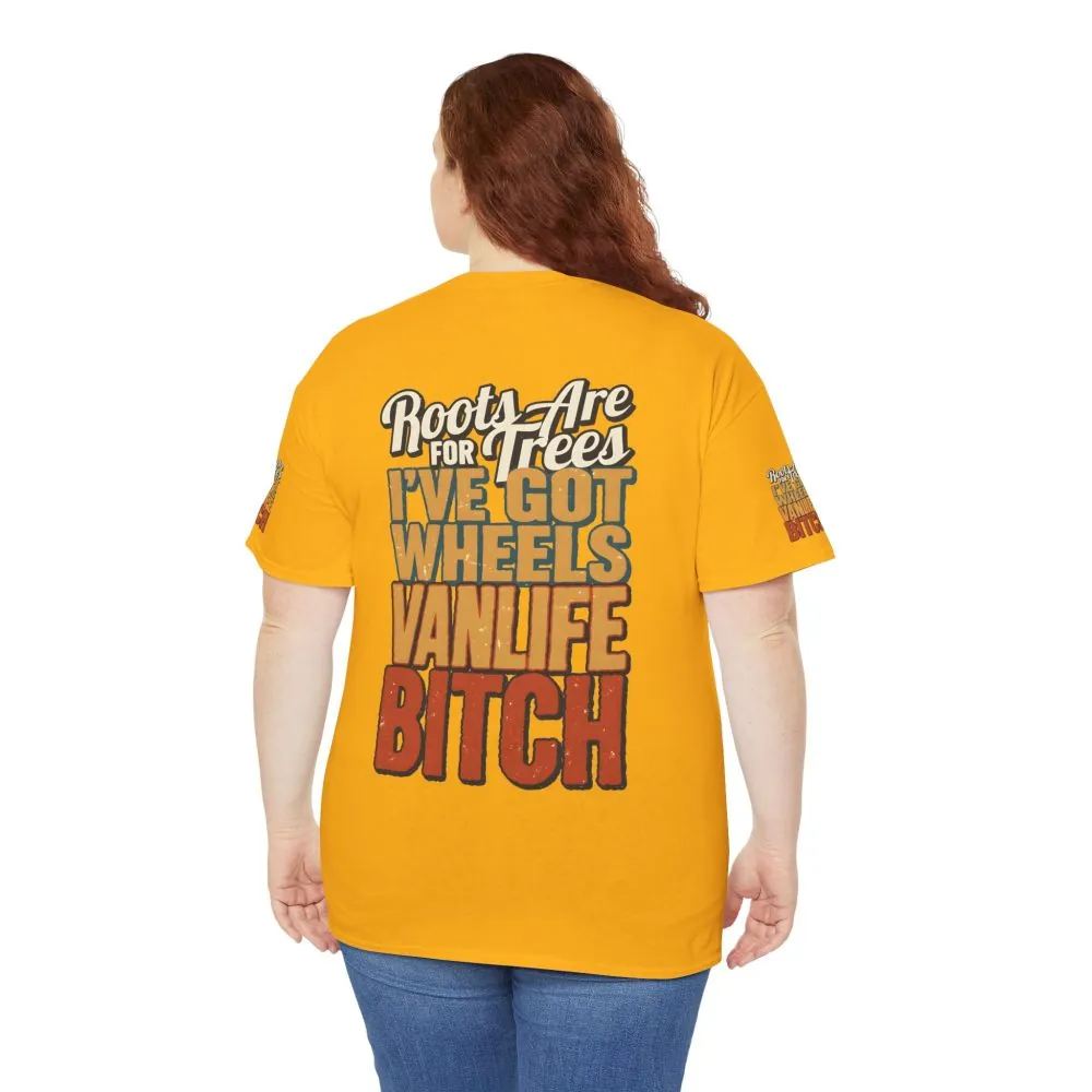 Unisex Heavy Cotton Tee — "Roots Are For Trees" Design F**K-Line