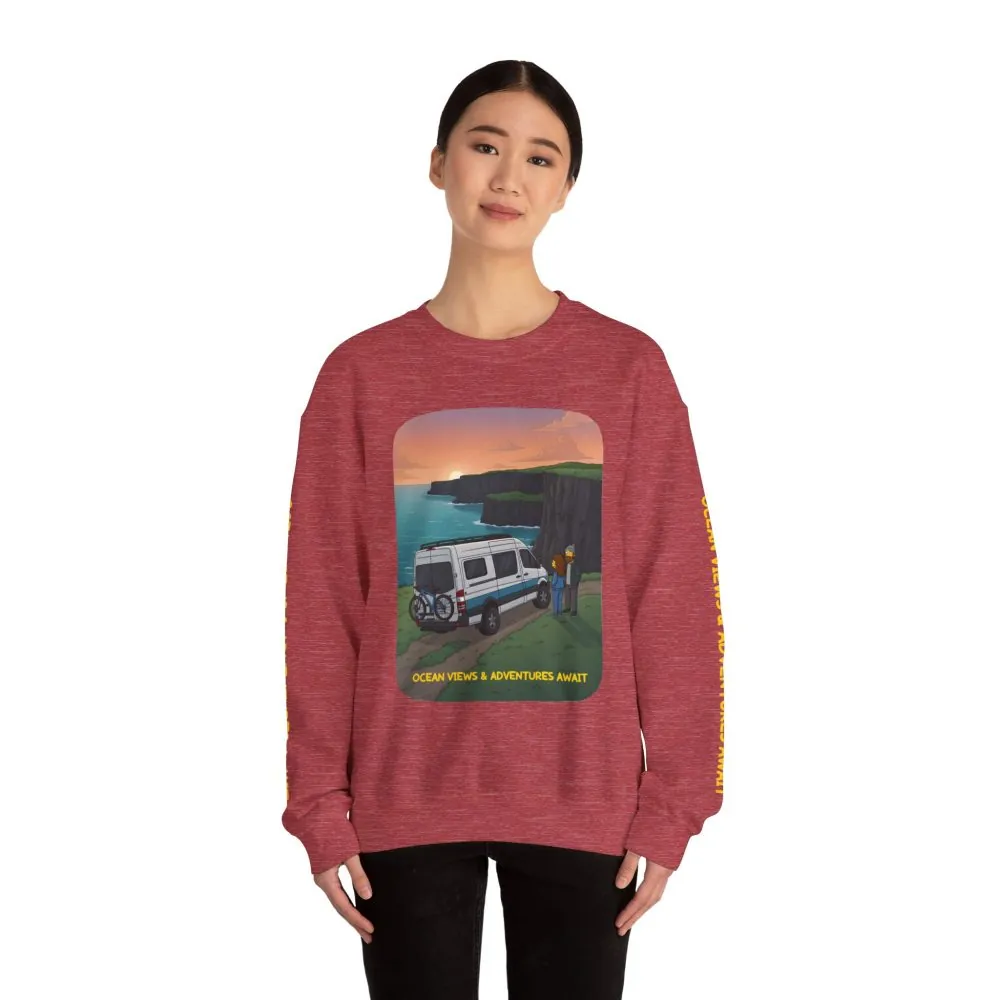 246439259418303222_2048.jpeg Unisex Heavy Blend™ Crewneck Sweatshirt — "Ocean Views-Adventures Awaits" Design Sitcom-Line