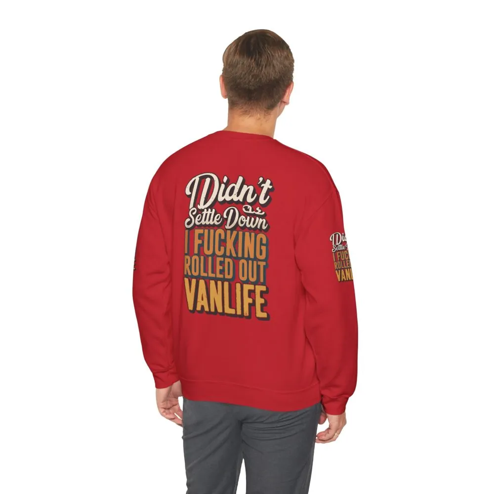 Unisex Heavy Blend™ Crewneck Sweatshirt — "Dind´t Settle Down" Design F**K-Line