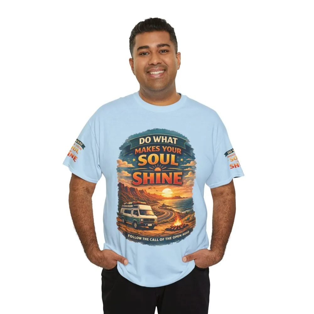 Unisex Heavy Cotton Tee — "Do What Makes Your Soul Shine" Design Scenic-Line