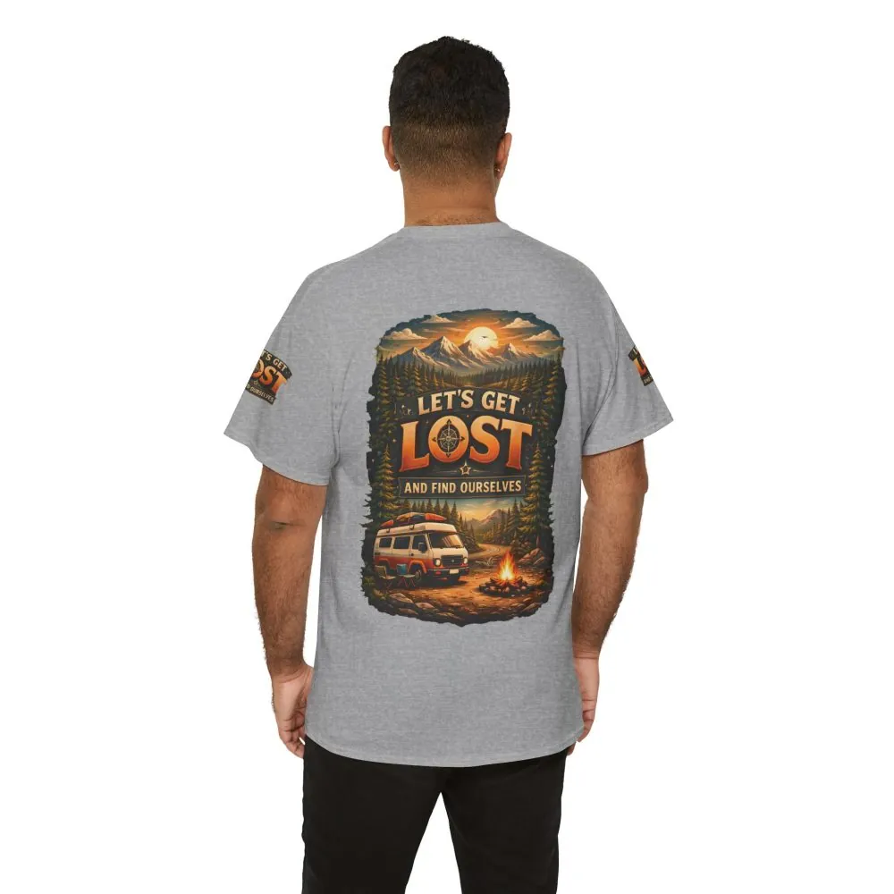 Unisex Heavy Cotton Tee — "Let´s Get Lost And Found Ourselfs" Design Scenic-Line