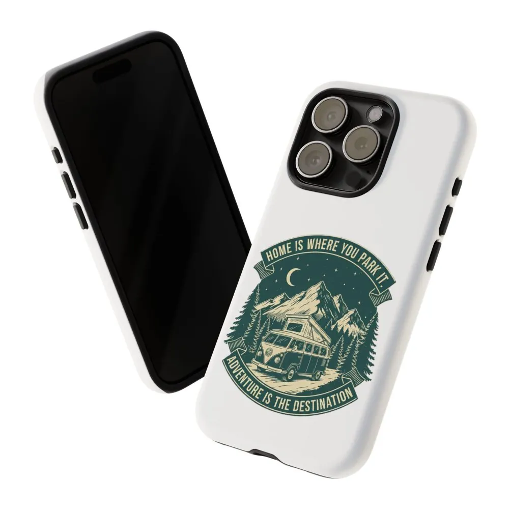 2514083734584352134_2048.jpeg Phone Case — "Home Is Where You Park It-Adventure is the destination" Camper Van Design