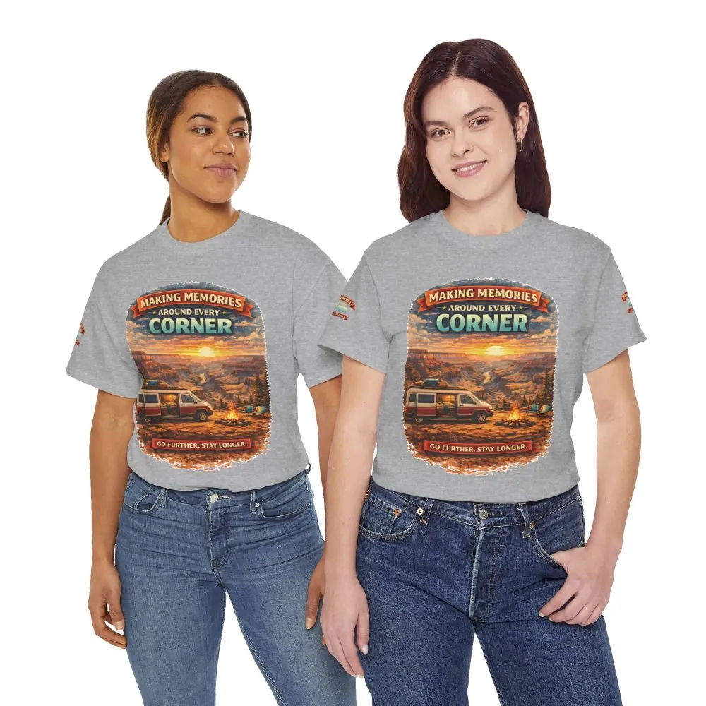 Unisex Heavy Cotton Tee — "Making Memories" Design Scenic-Line