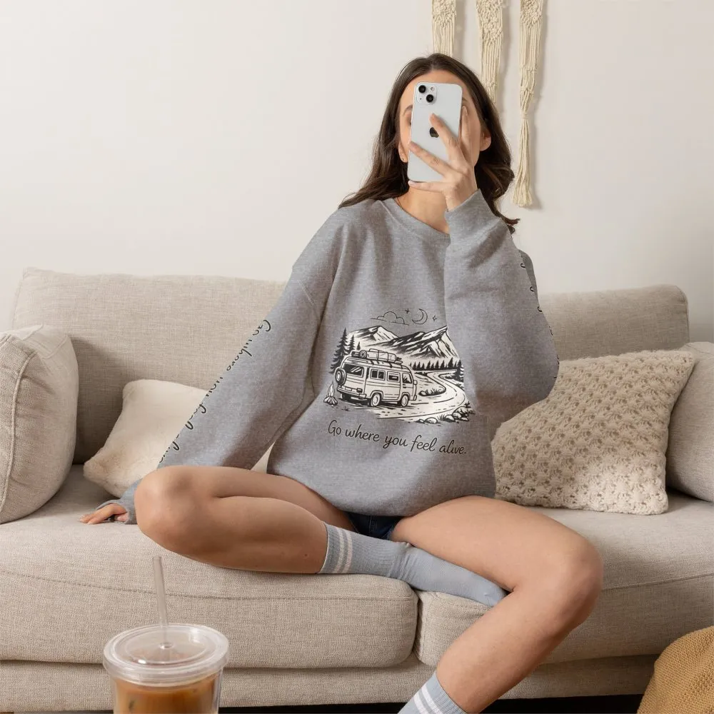 2538773925592581216_2048.jpeg Unisex Heavy Blend™ Crewneck Sweatshirt — "Go Where You Feel Alive" Design Minimal-Line