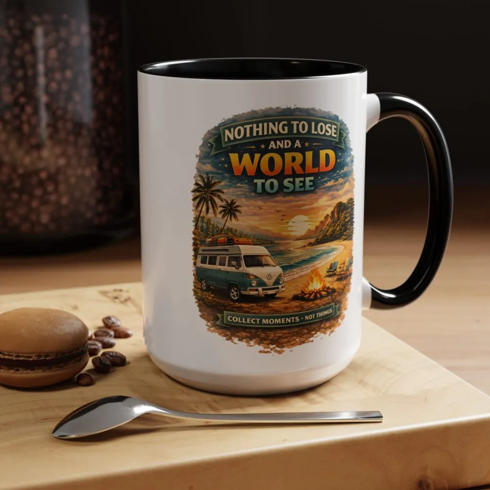 Accent Coffee Mug (11, 15oz) — "Nothing To Lose" Design Scenic-Line