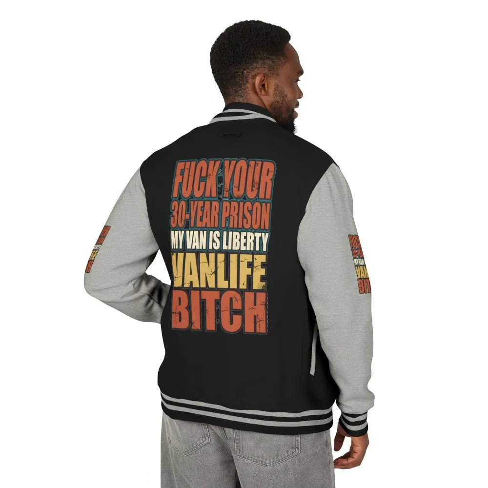Unisex Heavyweight Letterman Jacket — "Fuck Your 30 Year" Design F**K-Line