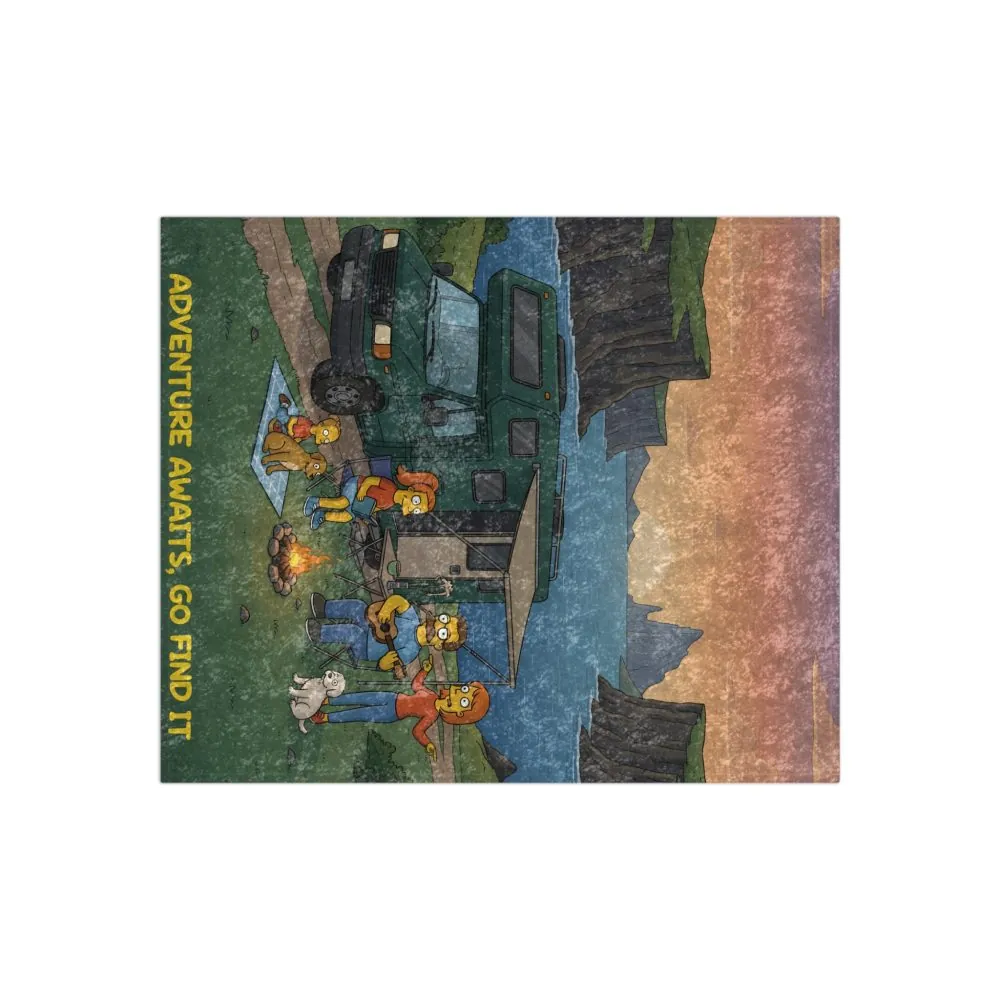 2599089163526534765_2048.jpeg Crushed Velvet Blanket —"Adventure Awaits-Go Find It"" Design Sitcom-Line (Campervan)