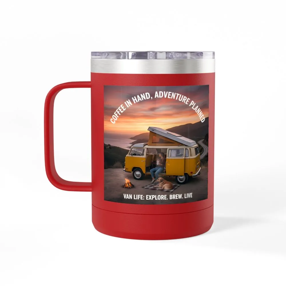 261194175806083583_2048.jpeg Coffee Mug Tumbler, 15oz — "Coffee in Hand, Adventure Planned"