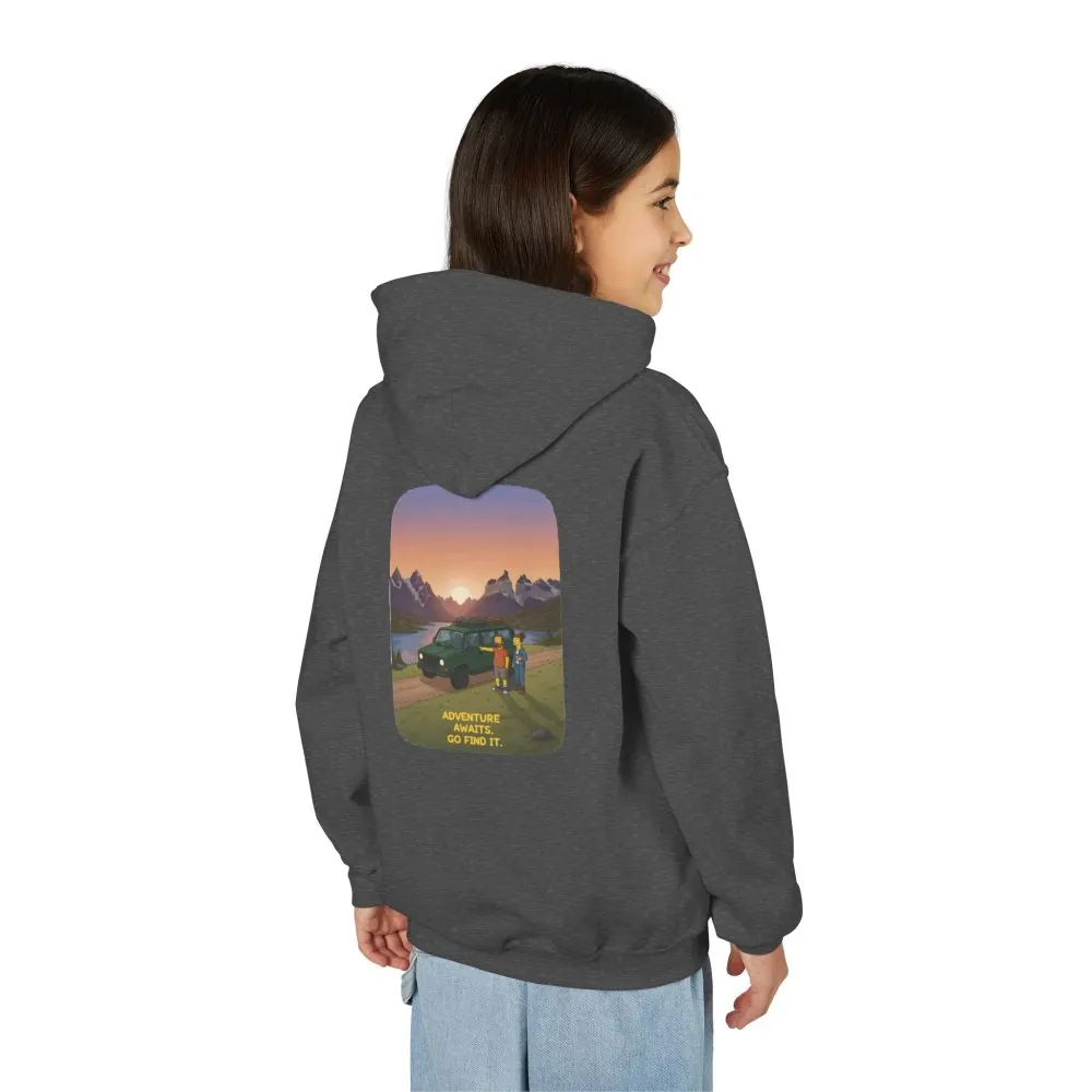2643482129551113509_2048.jpeg Youth Hoodie(Gildan) – "Adventure Awaits-Go Find It" (Design Sitcom-Line)