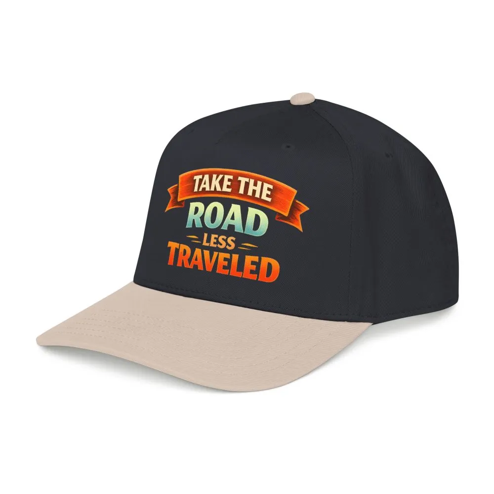 Baseball Cap - "Take The Road Less Traveled" Design Scenic-Line