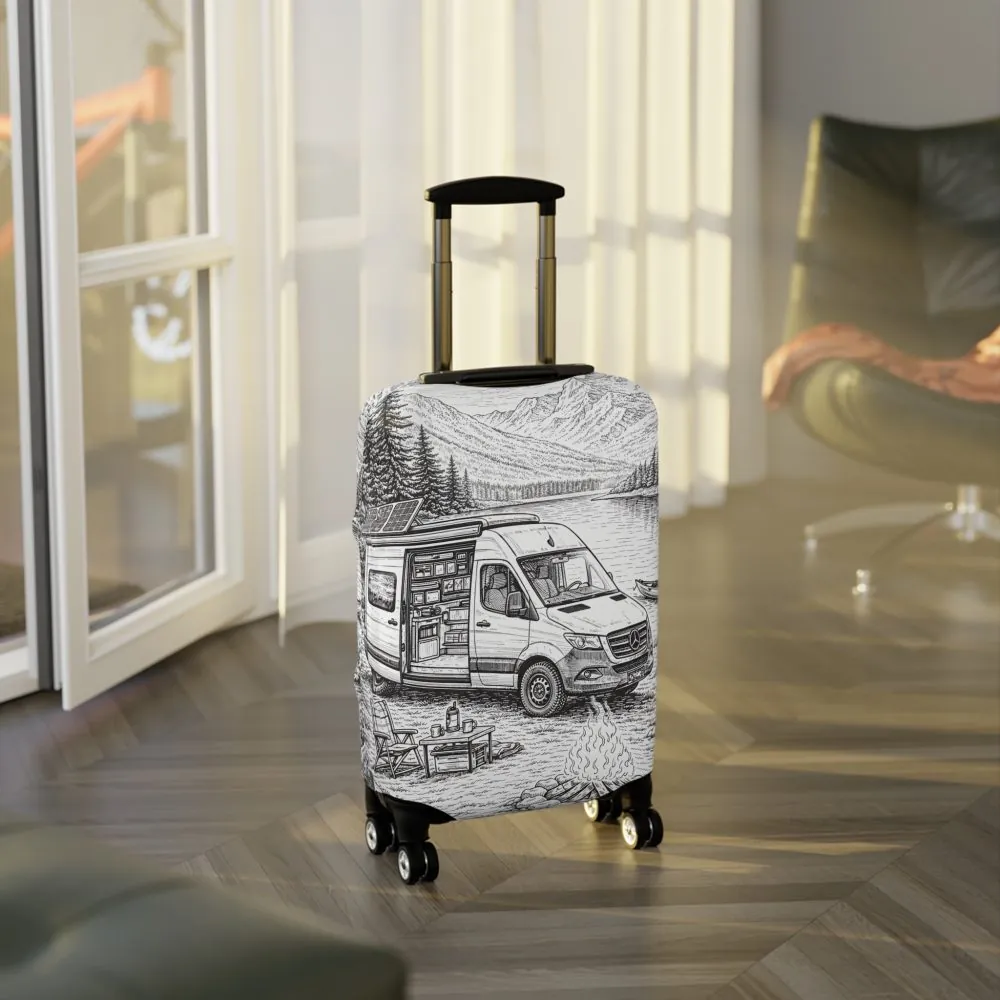 2671508383372649183_2048.jpeg Luggage Cover — Adventure Camper Sketch Travel Suitcase