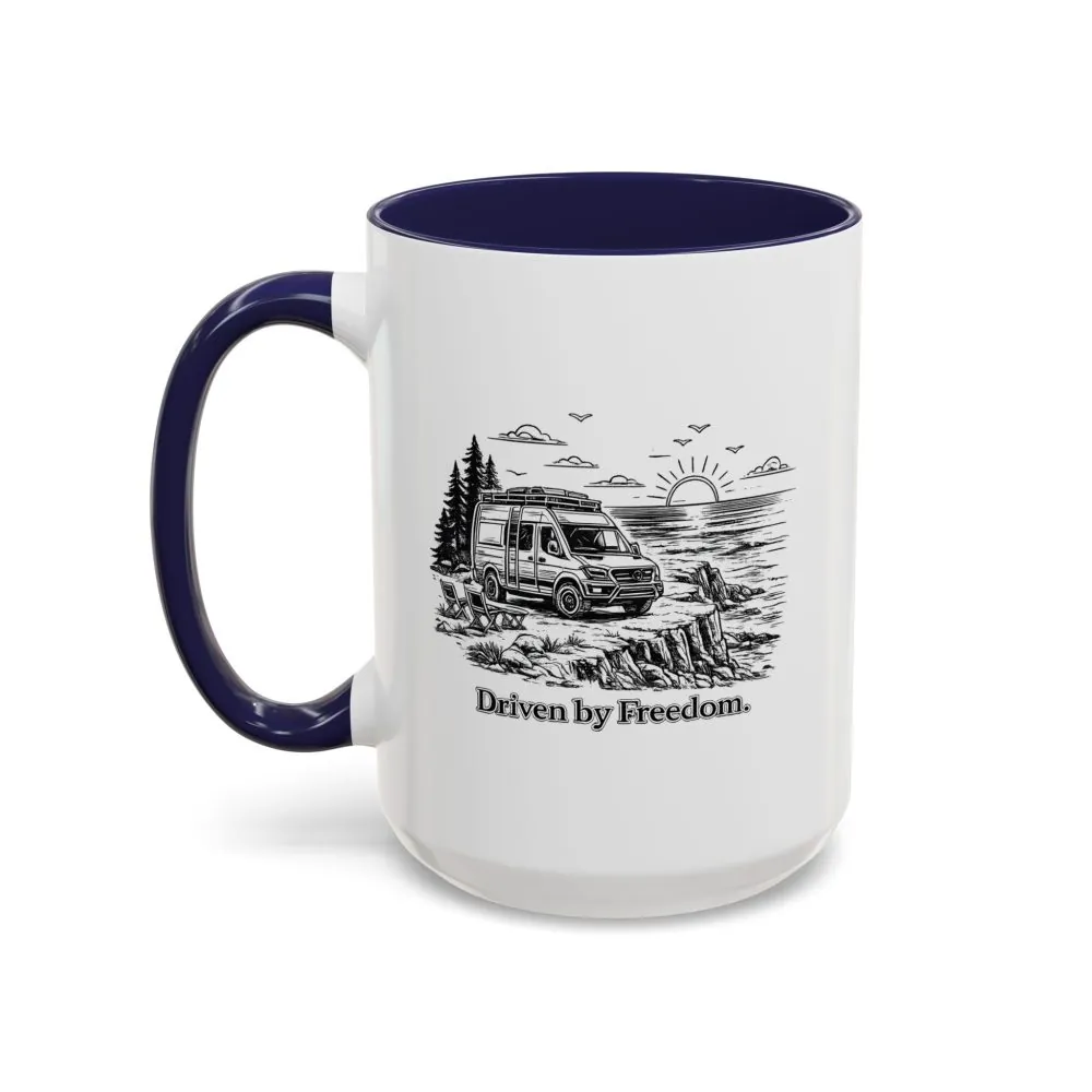 2672908333993841225_2048.jpeg Accent Coffee Mug (11, 15oz) — "Driven By Freedom" Design Minimal-Line