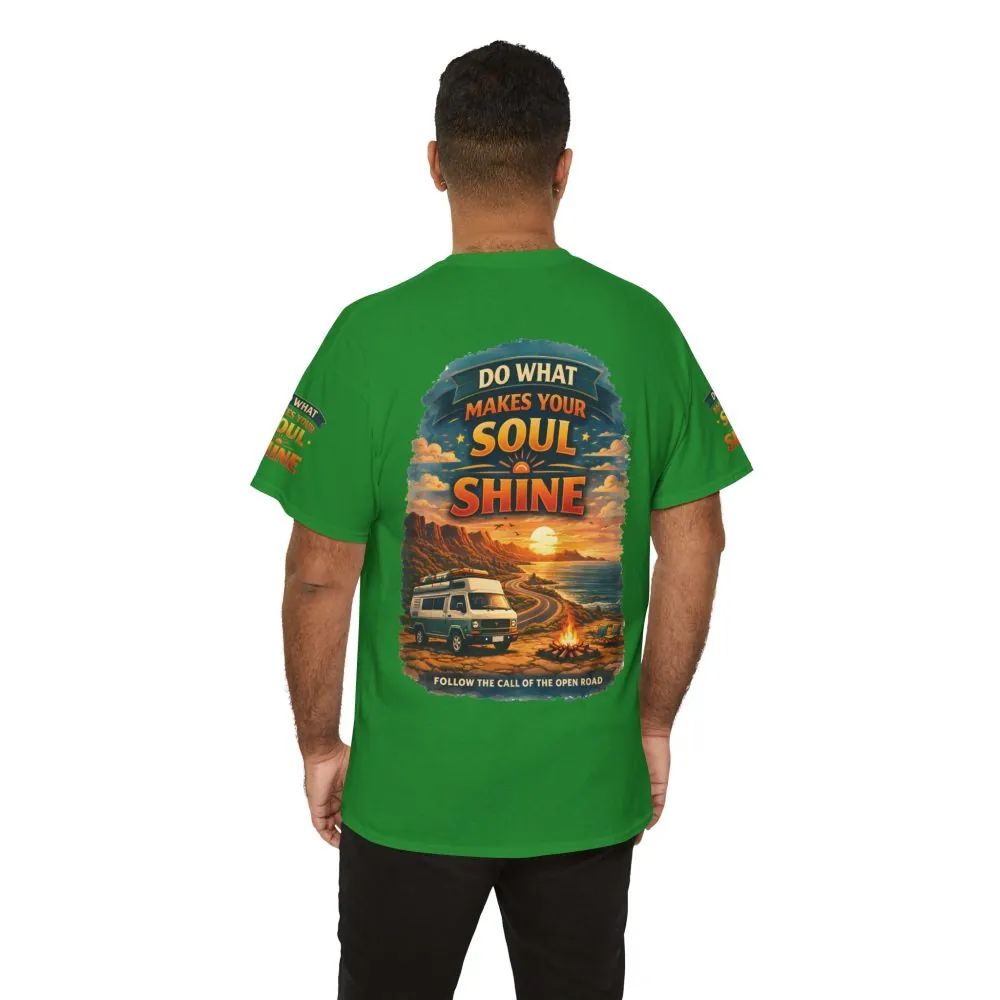 Unisex Heavy Cotton Tee — "Do What Makes Your Soul Shine" Design Scenic-Line