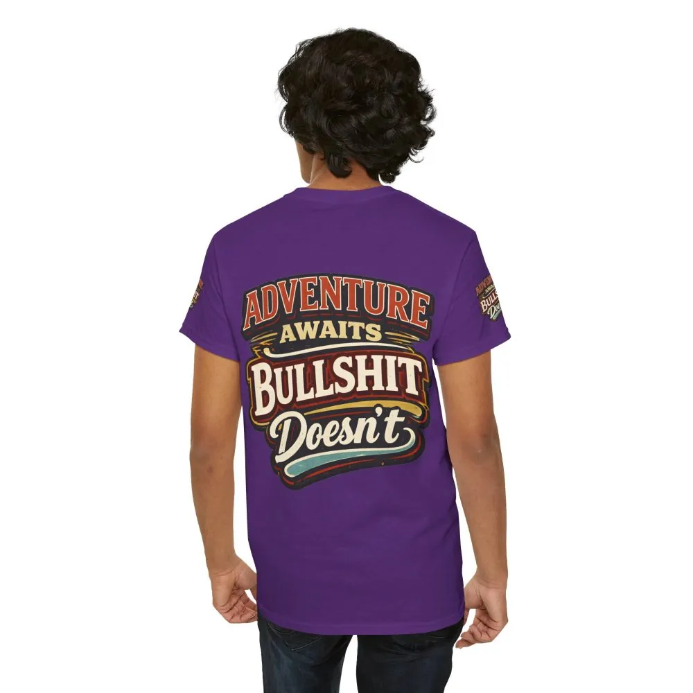 Unisex Heavy Cotton Tee — "Adventure Awaits" Design F**K-Line