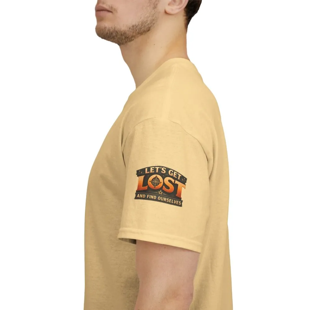 Unisex Heavy Cotton Tee — "Let´s Get Lost And Found Ourselfs" Design Scenic-Line