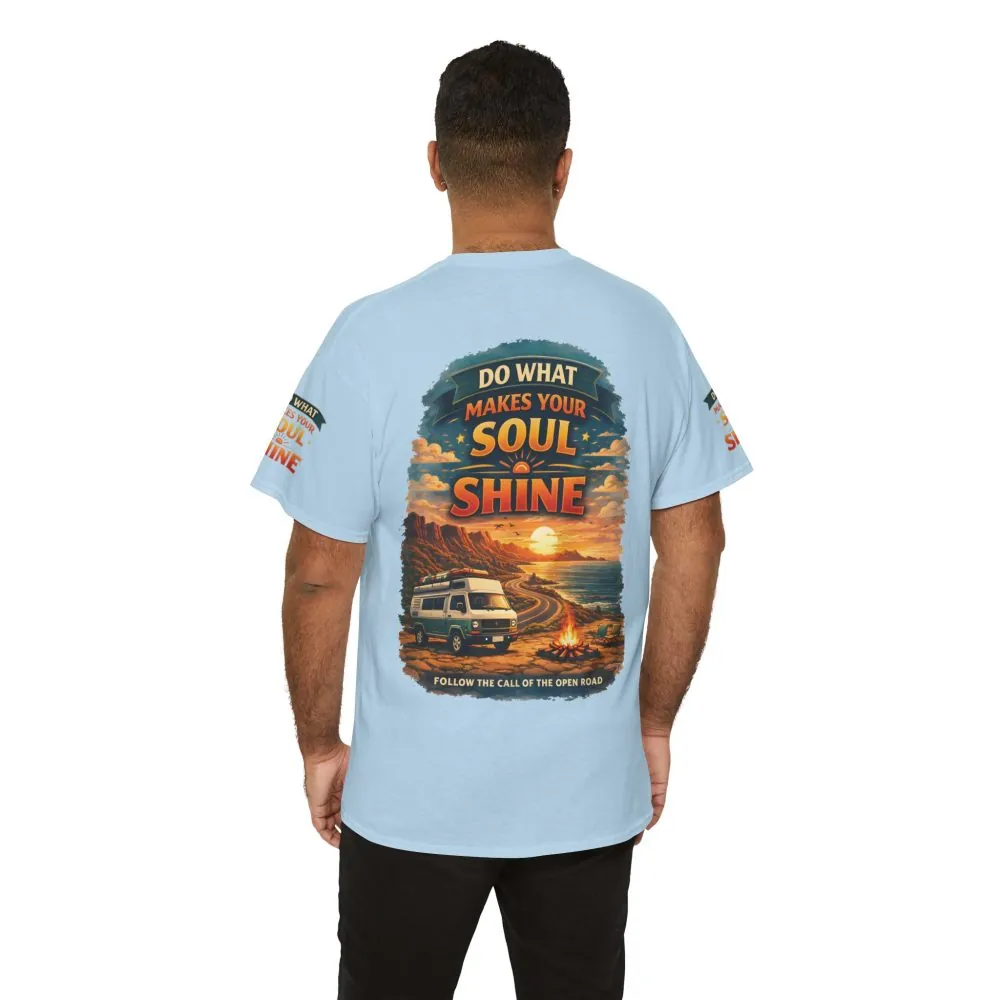 Unisex Heavy Cotton Tee — "Do What Makes Your Soul Shine" Design Scenic-Line